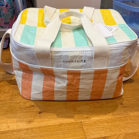 Sunnylife Multicolor Striped Cooler Bag NWT - Picture 2 of 7